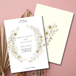 Invitación Tan Rustic Boho Wildflower Boda