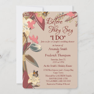 Invitación Tan, Vino Marsala - toque de Fiesta de Despedida d