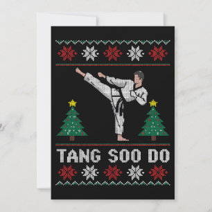 Invitación Tang Soo Do Navidad Suéter Feo Artes Marciales