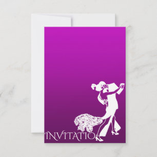 Invitación Tango Classic Dance Purple Lavender Ombre