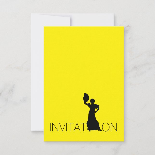 Invitación Tango Flamenco Baile Latino (Anverso)