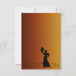 Invitación Tango Flamenco Fiesta de Baile Latino Brown Ombre