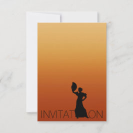 Invitación Tango Flamenco Fiesta de Baile Latino Brown Ombre