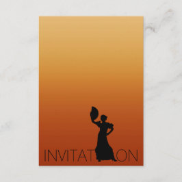 Invitación Tango Flamenco Fiesta de Baile Latino Brown Ombre