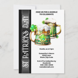 Invitación Tanque de cerveza irlandés de barril de chamrock d