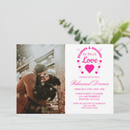 Invitación Tanta cena de ensayo de Boda de amor