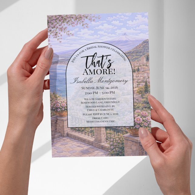 Invitación Taormina Italian Themed Bridal Shower (Taormina Italian Themed Bridal Shower Invitations
)