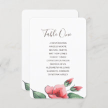 Tapa de asientos de boda verde floral rosado.