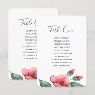 Invitación Tapa de asientos de boda verde floral rosado.