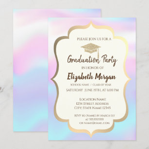 Invitación Tapa de graduación con purpurina Tapa de graduació