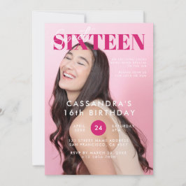 Invitación Tapa de revista adolescente dulce dieciséis cumple