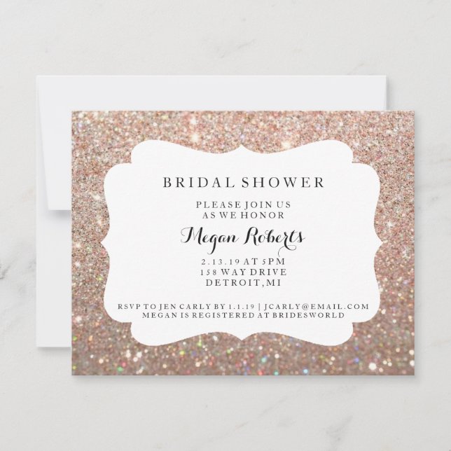 Invitación - Tapa para el día de la ducha de novia (Anverso)