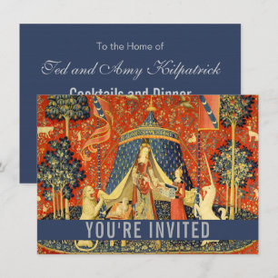 Invitación Tapestries de Unicorn Lady Legend Medieval