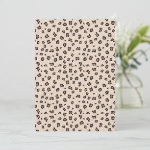 Invitación Tapiz de impresión de leopardo clásico
