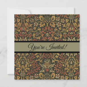 Invitación Tapiz del jardín de flores William Morris