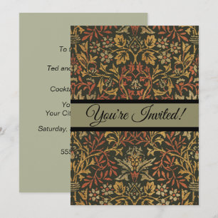 Invitación Tapiz del jardín de flores William Morris