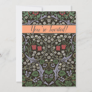 Invitación Tapiz floral de Blackthorn de William Morris