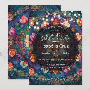 Invitación Tapiz Vivo   Diseño de Mandala Floral