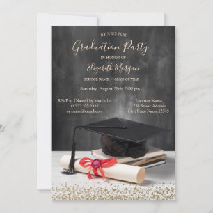 Invitación Tapón de grado de acuarela, Graduación de diamante