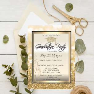 Invitación Tapón de graduación de moda, Graduación de Boquill