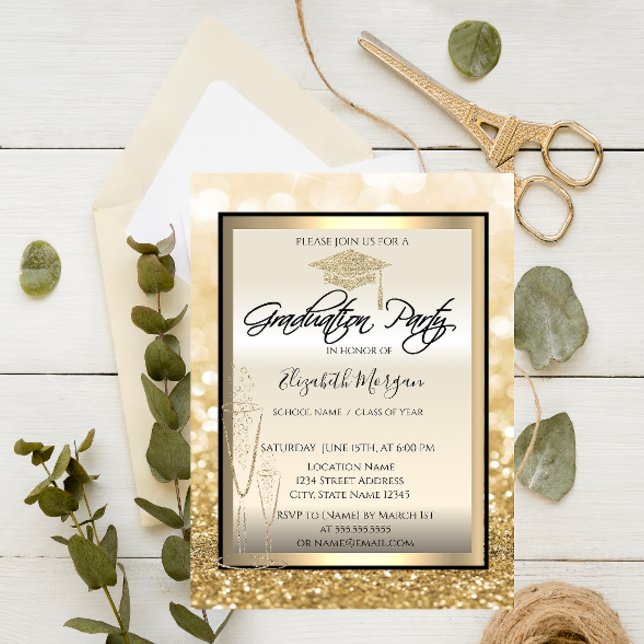 Invitación Tapón de graduación de moda, Graduación de Boquill (Subido por el creador)