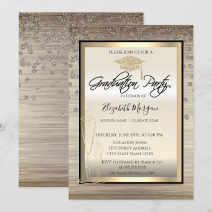 Invitación Tapón de graduación de moda, Graduación de diamant