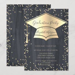 Invitación Tapón de graduación de oro,Graduación de tramo de 