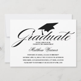Invitación Tapón de graduación elegante