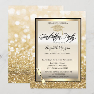 Invitación Tapón de graduación,Graduación de Boquilla de oro 