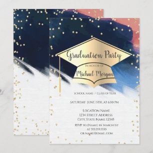 Invitación Tapón de graduación,Graduación del cepillo de diam