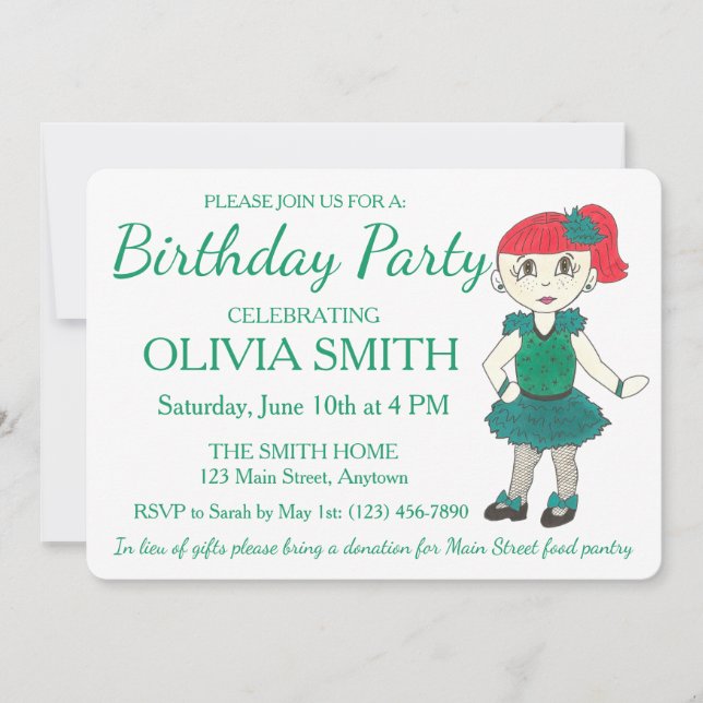 Invitación Tapper Tap Dancer Dance Fiesta de cumpleaños temát (Anverso)