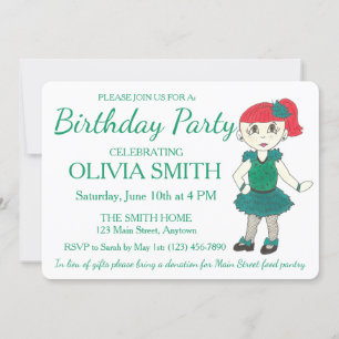 Invitación Tapper Tap Dancer Dance Fiesta de cumpleaños temát
