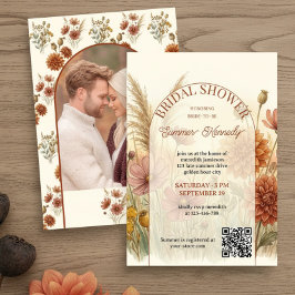 Invitación Tarde de boda con girasoles de terracota
