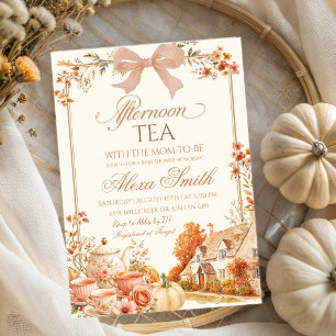 Invitación Tarde de té de coquetería de otoño Baby Shower