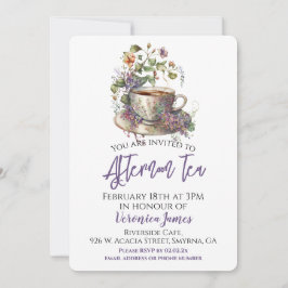 Invitación Tarde de té floral
