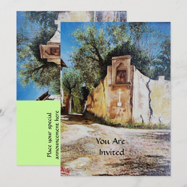 Invitación TARDE EN RIMAGGIO / Toscana View (Anverso / Reverso)