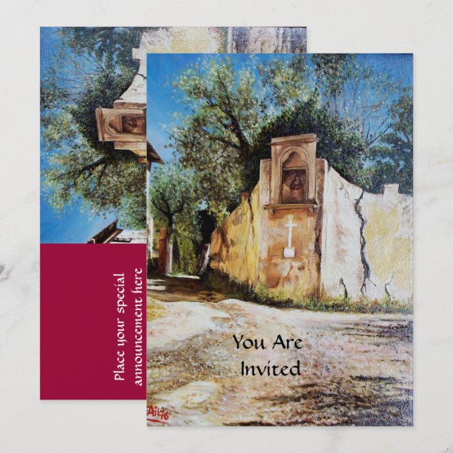 Invitación TARDE EN RIMAGGIO / Toscana View (Anverso / Reverso)