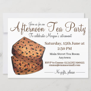 Invitación Tarde Fiesta de té ducha Welsh Bara Brith Pan