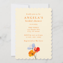 Tarde Nupcial Floral Amapola Negrita