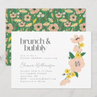 Tardes Vintage Rosa Verde Floral Burbujeante
