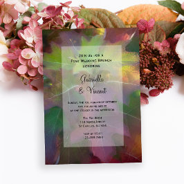 Invitación Tardío Brunch Post Boda de Hiedra de Hoja de Roble