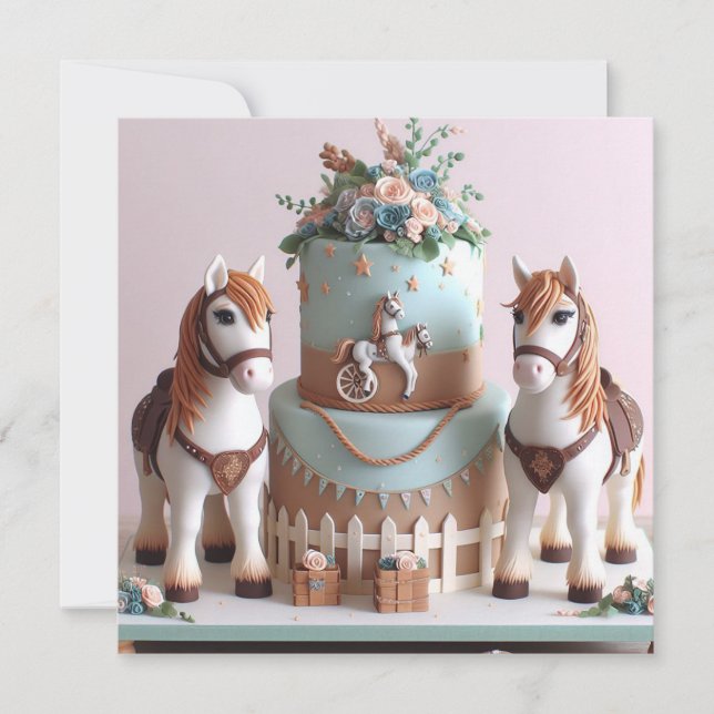 INVITACIÓN TARGA DE CUMPLEAÑOS DECORADA CON PONES PARA NIÑOS (Anverso)