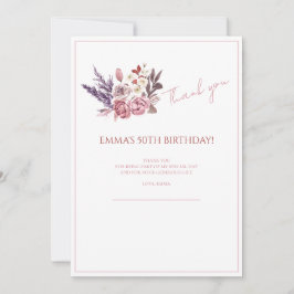 Invitación "Tarjeta de agradecimiento para celebración elegan