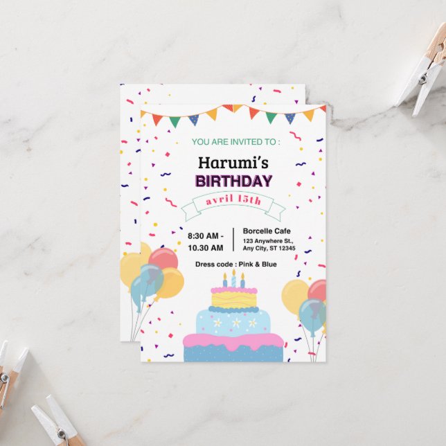 Invitación "Tarjeta de invitación" (Anverso/Reverso In Situ)