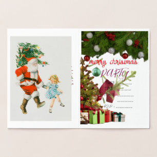 invitación tarjeta de Navidad con lámina