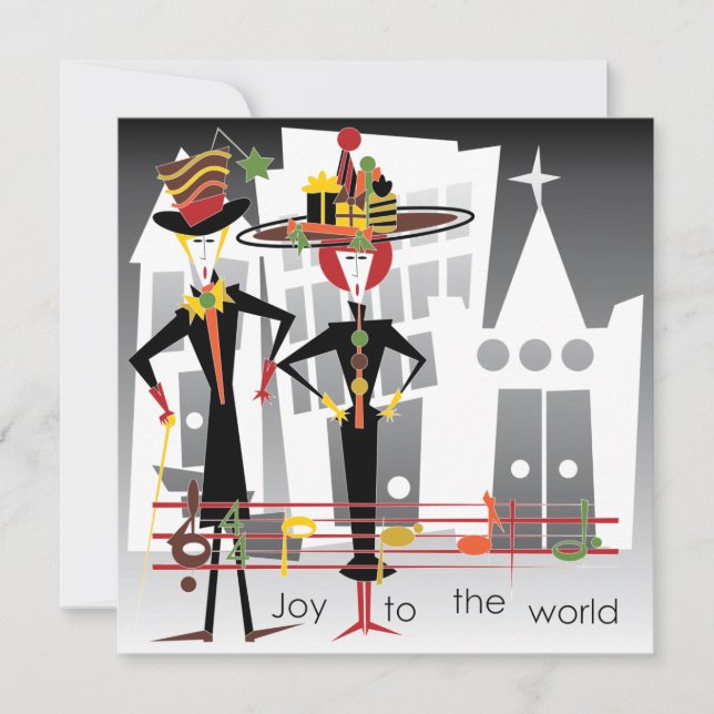 Invitación Tarjeta/Invitación de Alegría de los navidades Car (Anverso)