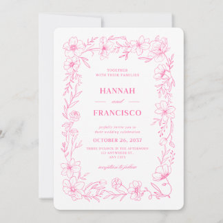 INVITACIÓN ¡TARJETAS DE BODAS CON FLORES PERSONALIZADAS Y EST