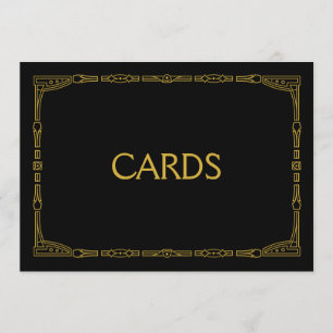 Invitación "Tarjetas" Letrero de Boda al Estilo Art Déco Dora