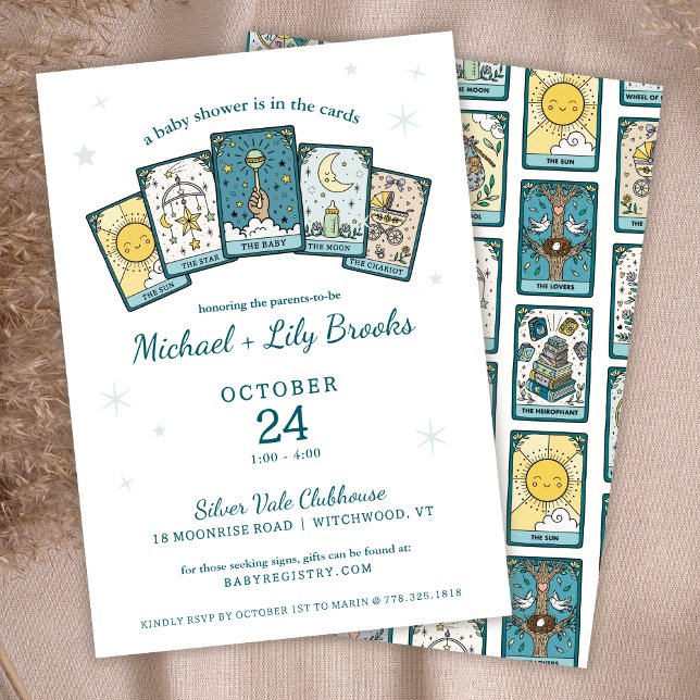 Invitación Tarot Adivina Ducha Celestial para el Bebé (Subido por el creador)