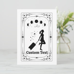 Invitación Tarot de Viajera Personalizado con Fortuna y Femin